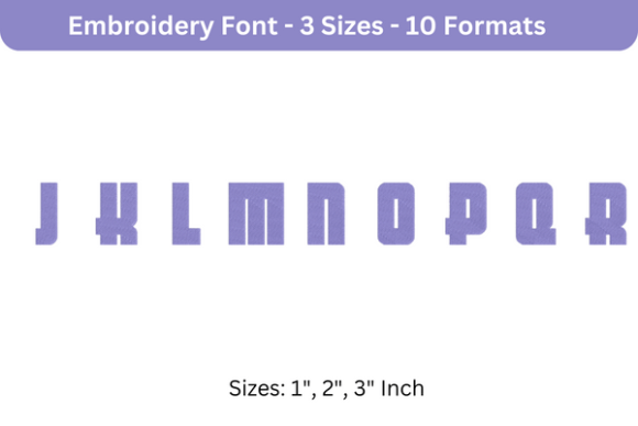 Aerojones Font J to R: A Stylish Embroidery Choice