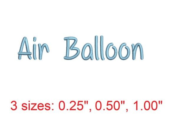Air Balloon Embroidery Font: A Playful Touch