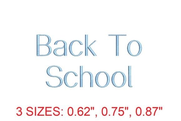 Back to School Font: A Versatile Embroidery Choice