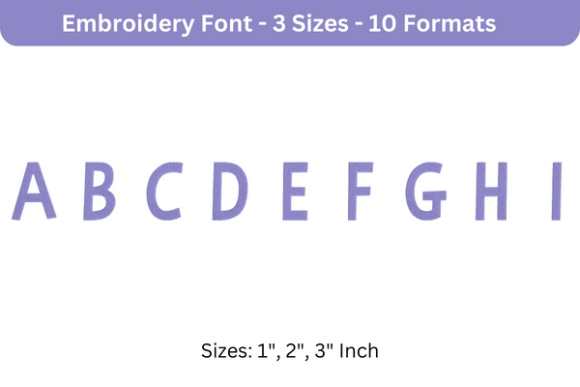 Bimbo Font Uppercase a to I: A Stylish Embroidery Choice