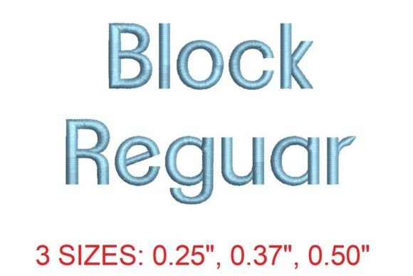 Block Regular Embroidery Font: A Versatile Choice