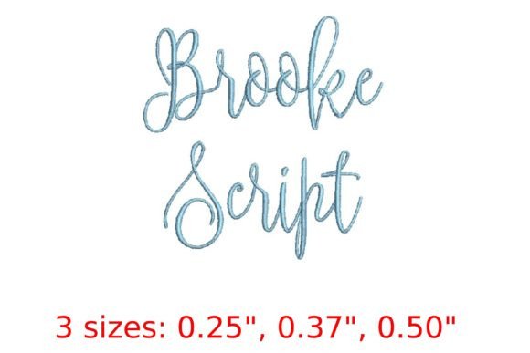 Brooke Script Embroidery Font: A Stylish Addition