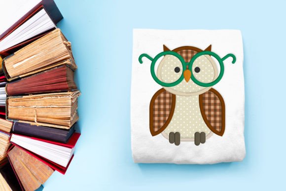 Charming Owl with Glasses Embroidery Design