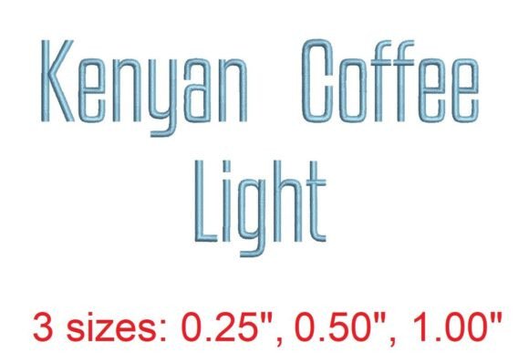 Elegant Kenyan Coffee LT Embroidery Font