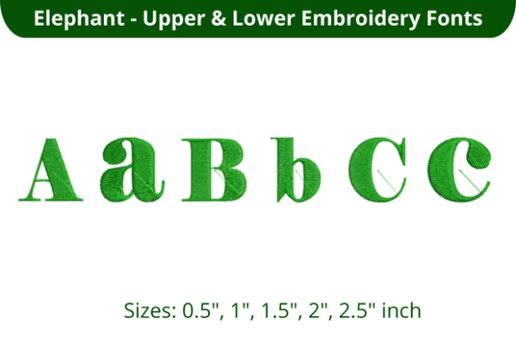 Elephant Font ABC: A Versatile Choice for Holiday Embroidery