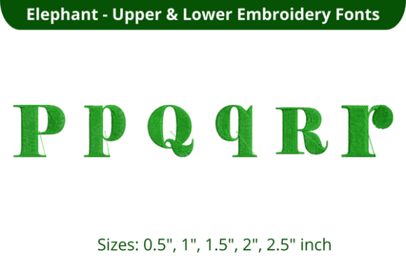 Elephant Font PQR: A Versatile Embroidery Choice