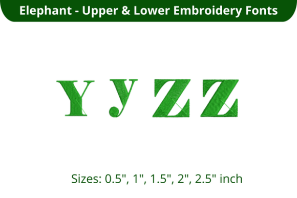 Elephant Font YZ: A Versatile Embroidery Choice