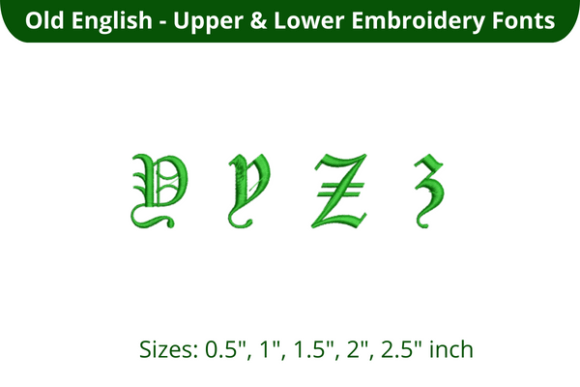 Evaluating Old English Font YZ for Embroidery