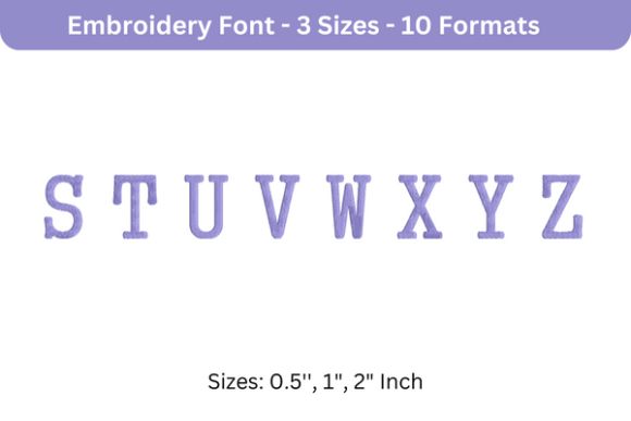 Executive Font Uppercase S to Z: A Stylish Embroidery Choice
