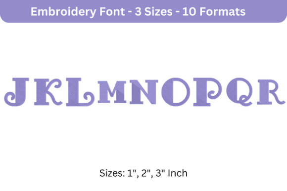 Fancy Pants Font J to R: A Charming Embroidery Choice