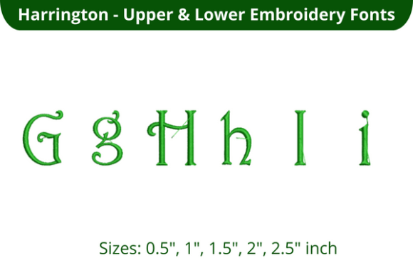 Harrington Font GHI: A Versatile Embroidery Choice