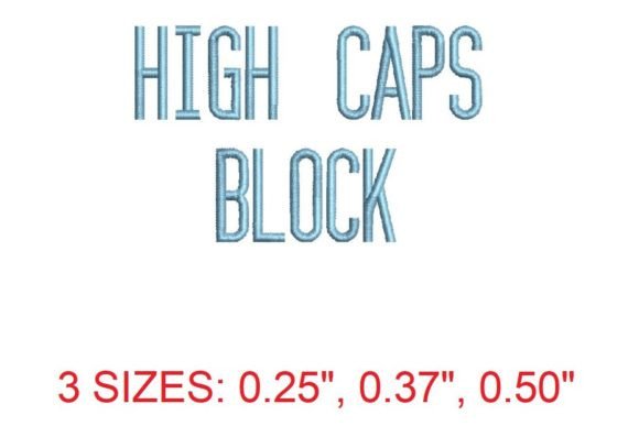 High Caps Block Embroidery Font: Bold and Clean