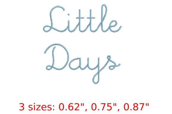 Little Days Embroidery Font: A Charming Script