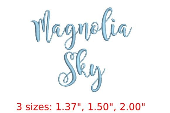 Magnolia Sky Embroidery Font: A Graceful Choice