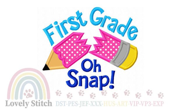 Pencil Embroidery Design for Back-to-School Apparel