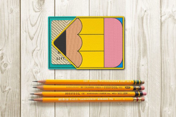 Pencil Gift Card Holder: A Charming Back-to-School Embroidery