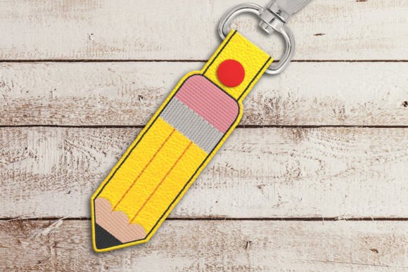 Pencil ITH Key Fob Applique: A Perfect Back-to-School Embellishment
