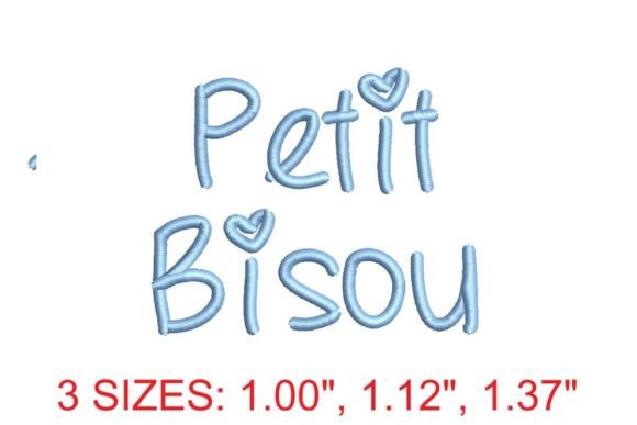 Petit Bisou Embroidery Font for Chic Apparel