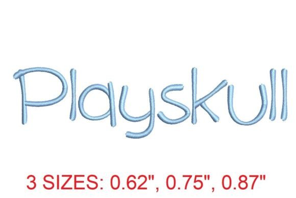 Playskull Embroidery Font: A Bold and Playful Choice